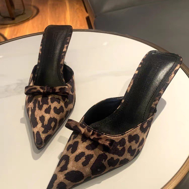 Ethnic Fashion Women - Ciabatte da donna con stampa leopardata,