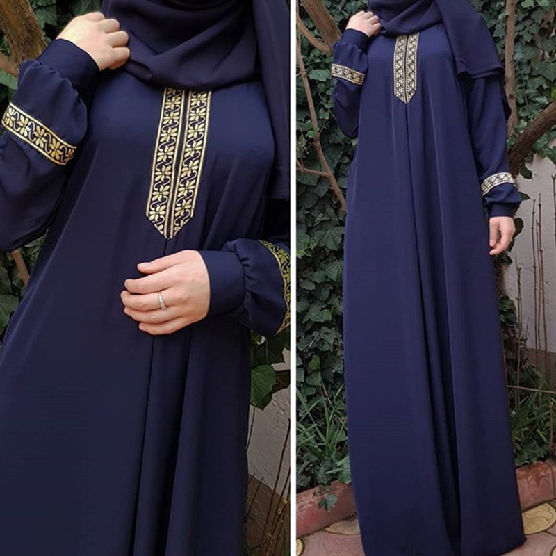 Ethnic Gown - Stile etnico musulmano Stampa Abaya Plus