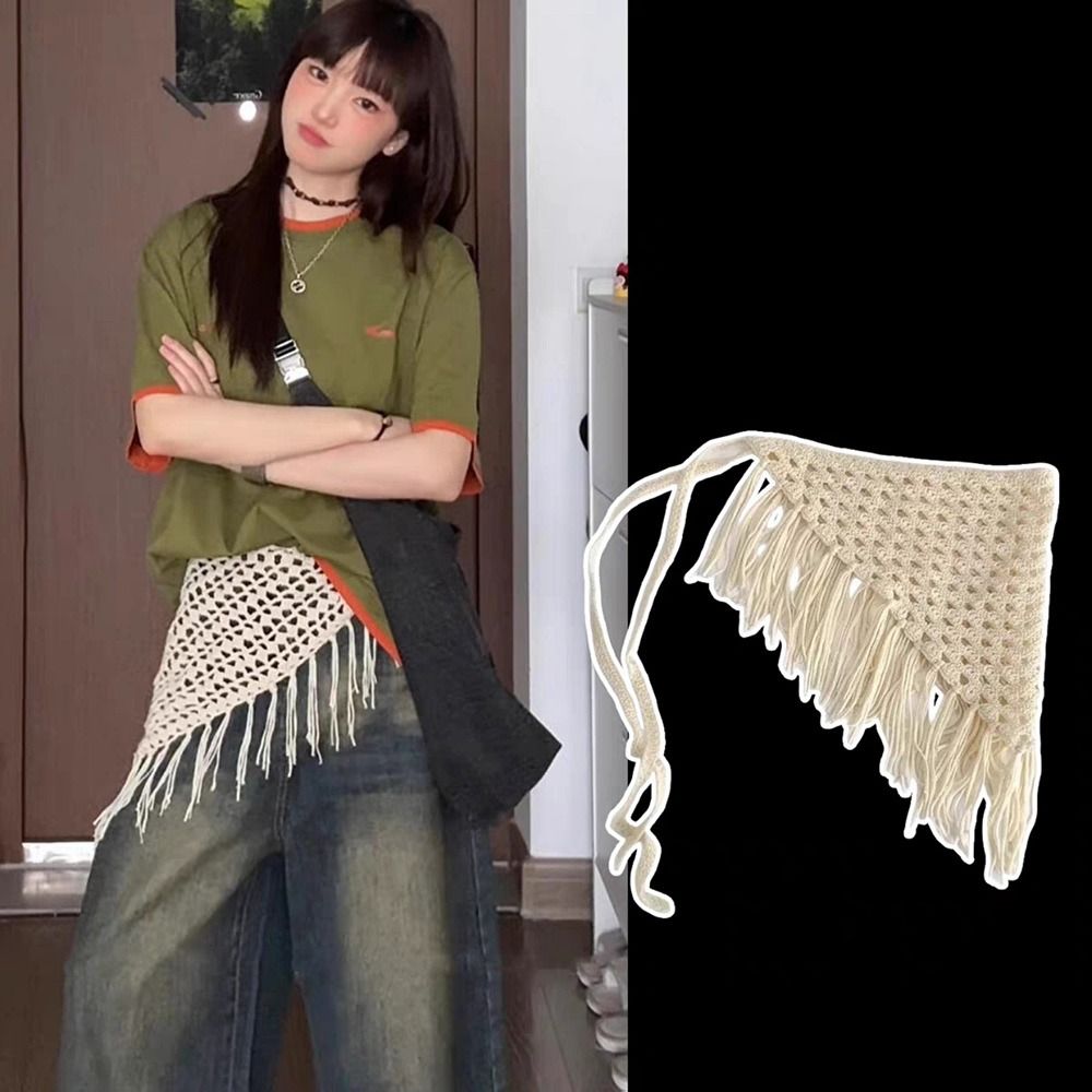 Y2K Ethnic Fashion - Cintura con Frange alla Moda, Elegante