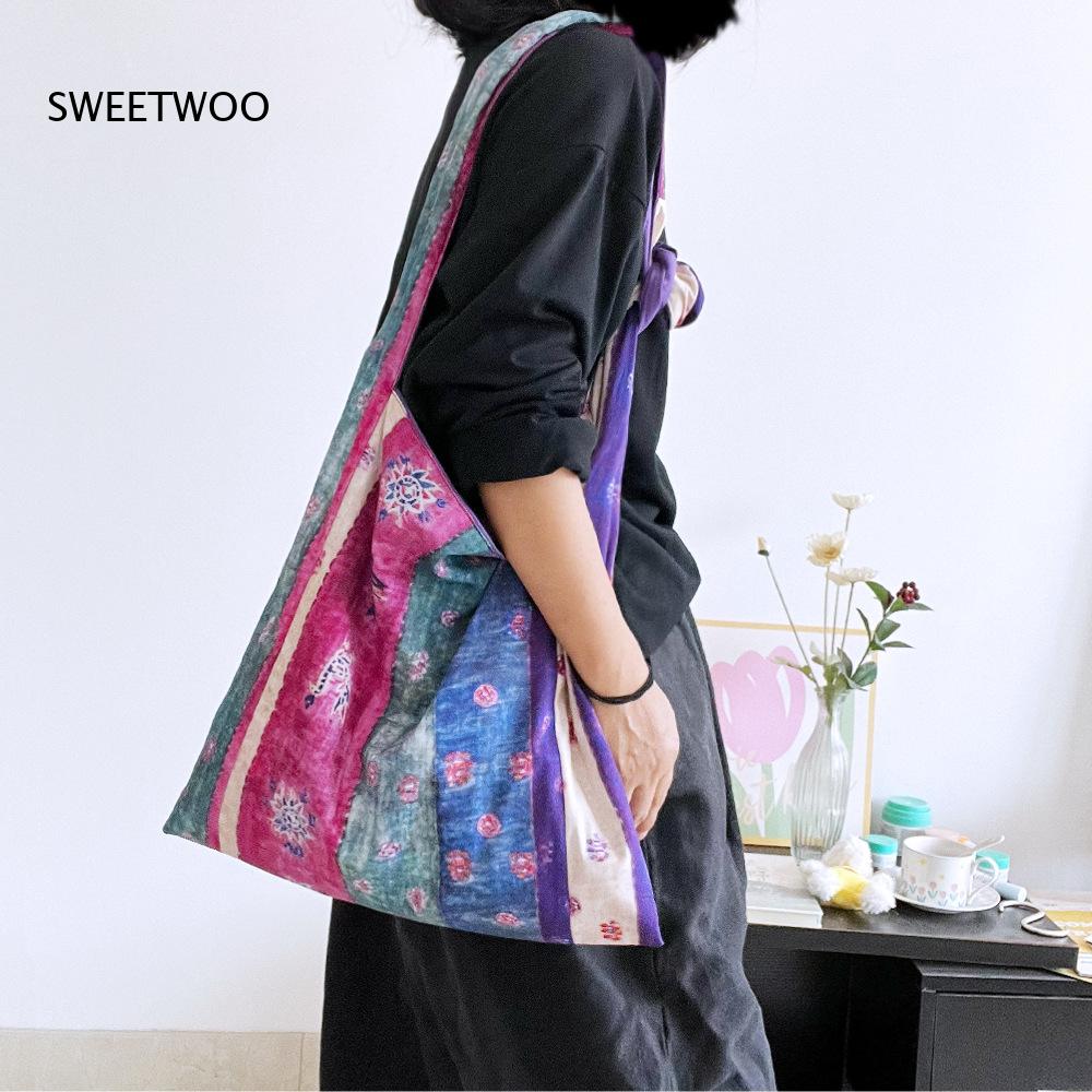 Borsa Tote in Cotone con Patch - Ethnic Fashion Way recensione e prezzo